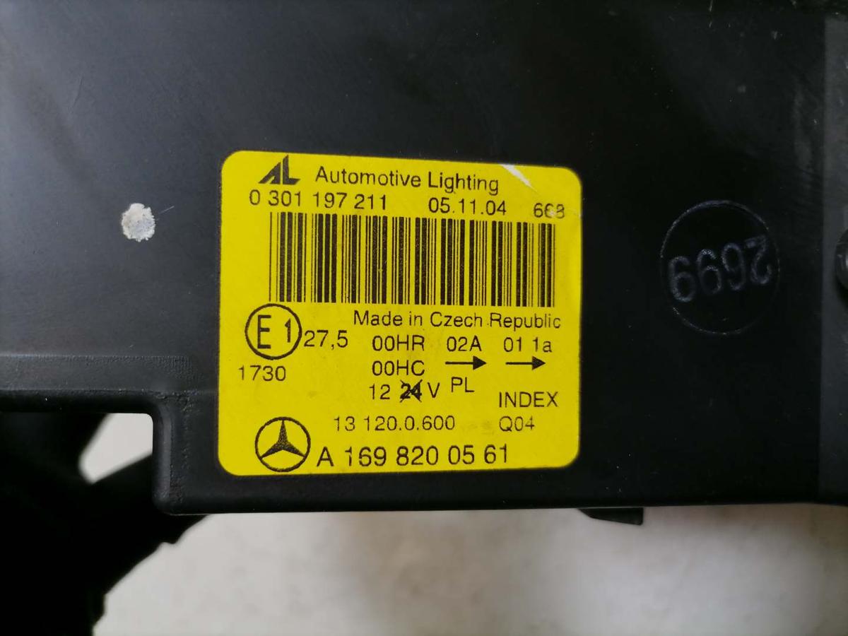 Mercedes A Klasse W169 original Scheinwerfer vorn links Halogen Linse Bj.2004